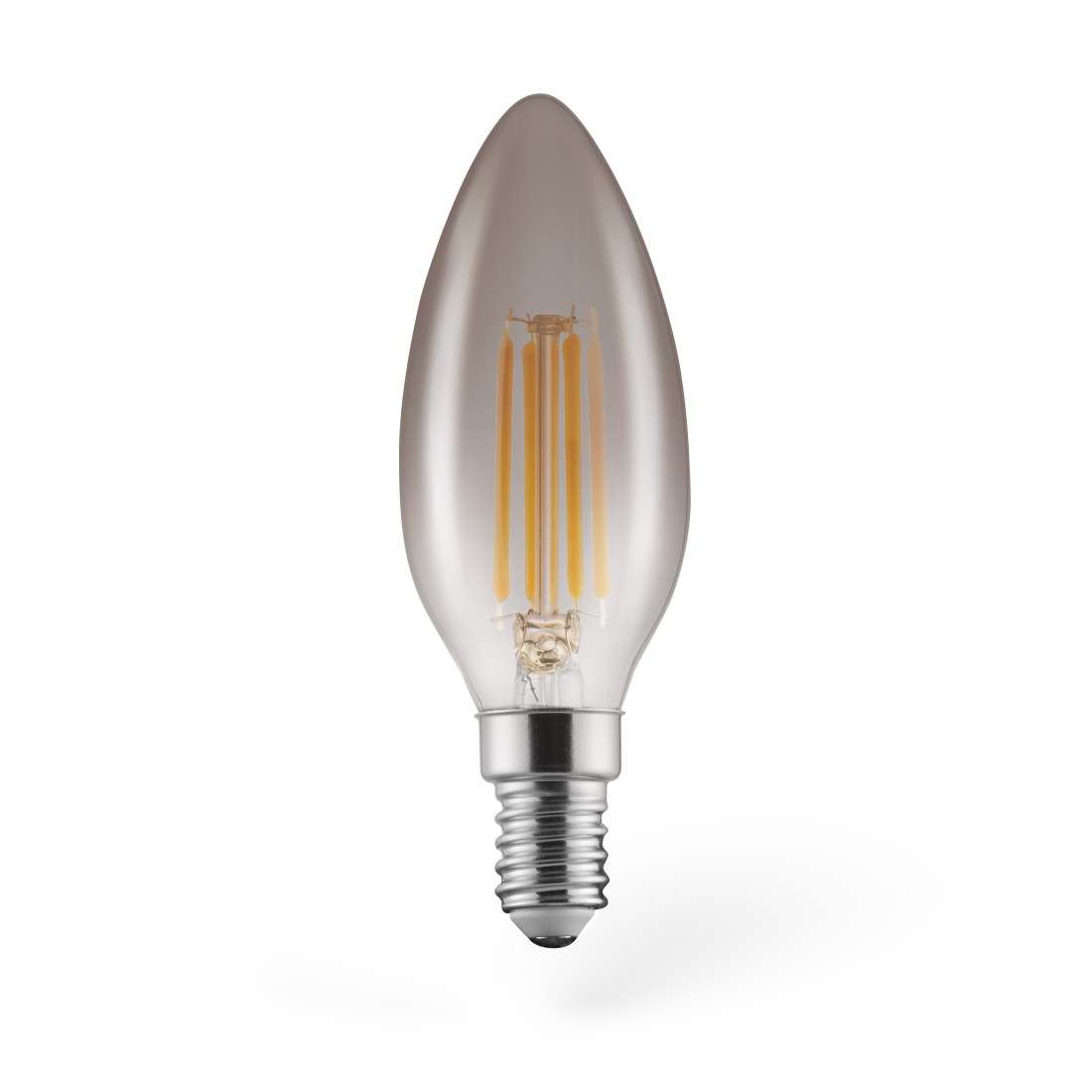 LED-Filament, E14, 280lm 4W, Vintage-Lampe Kerze, dimmbar, Warmweiß