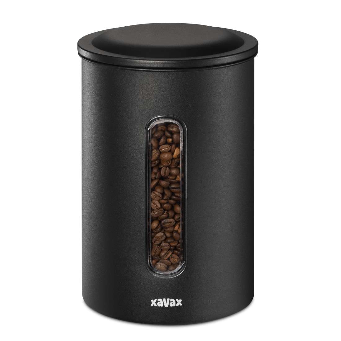 XAVAX Kaffeedose für 1,3kg Bohnen o. 1,5kg Pulver, luftdicht, aromadicht, Schwarz