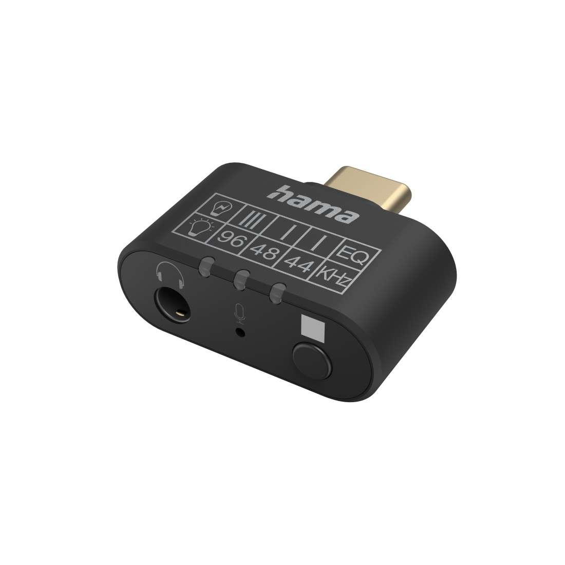 HAMA Audio-Adapter, USB-C-Stecker - 3,5-mm-Klinke-Buchse, Equalizer, Mikrofon