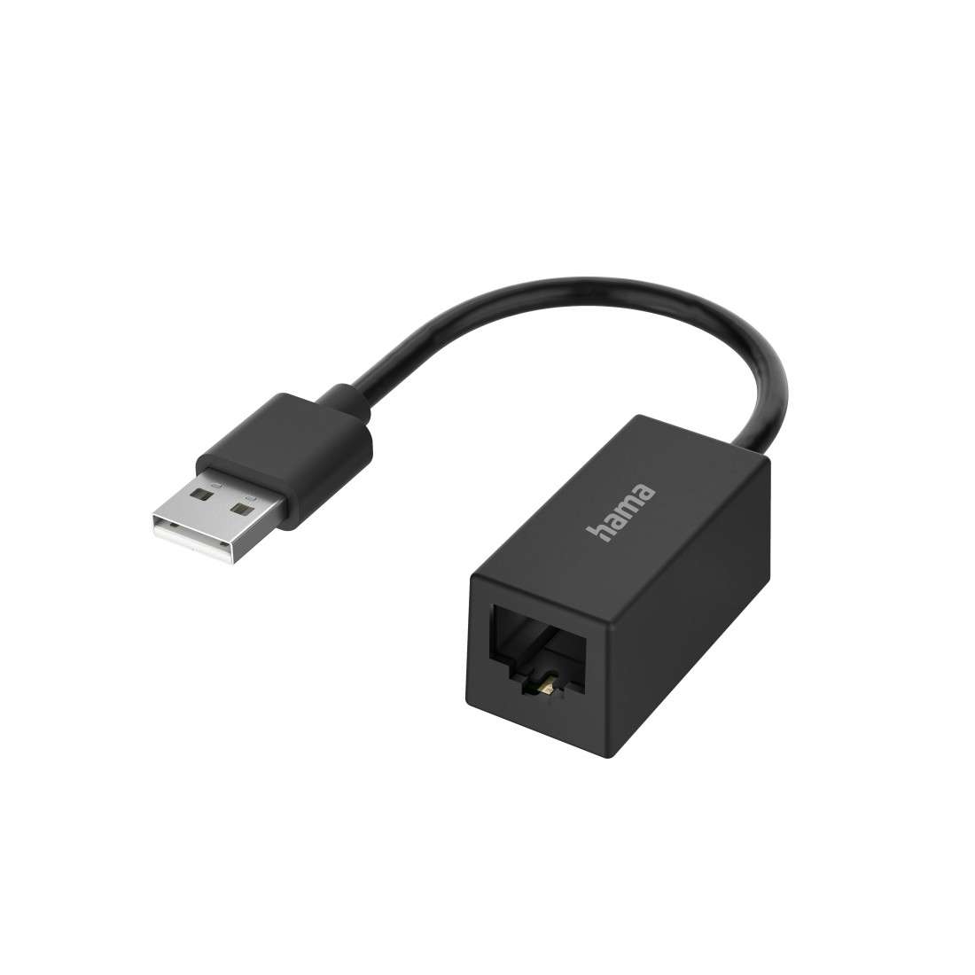 HAMA Netzwerk-Adapter, USB-Stecker - LAN/Ethernet-Buchse, Fast Ethernet