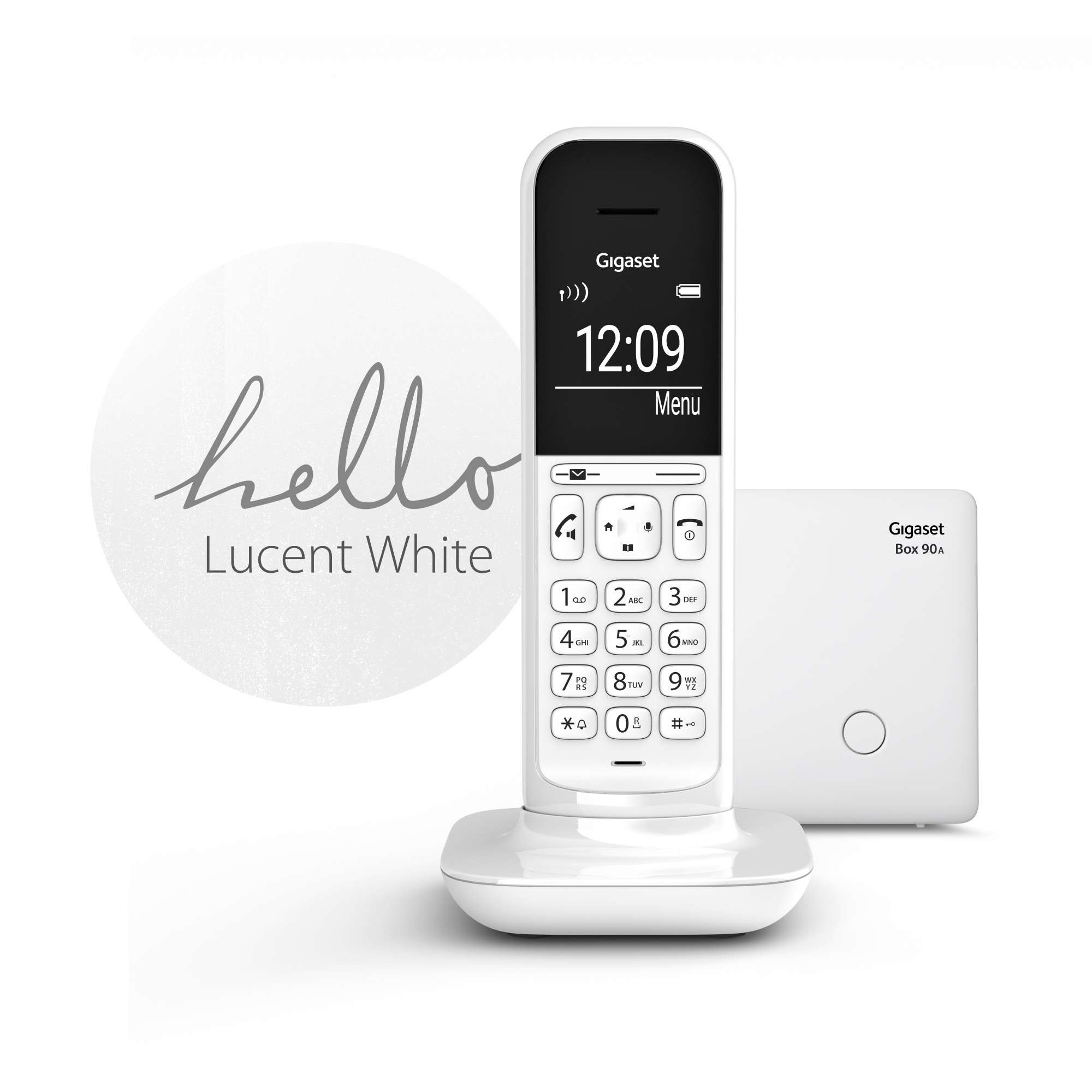 Gigaset CL390A Schnurlostelefon mit Anrufbeantworter - Lucent White