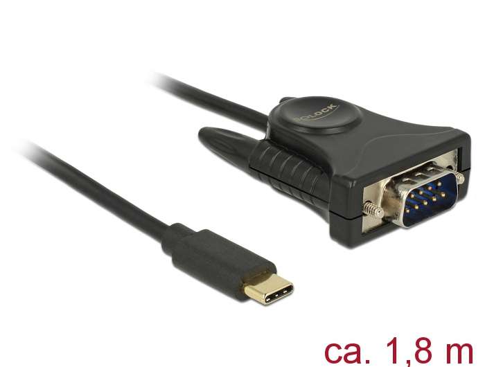 Delock Adapter USB Type-C > 1x seriell DB9 RS-232