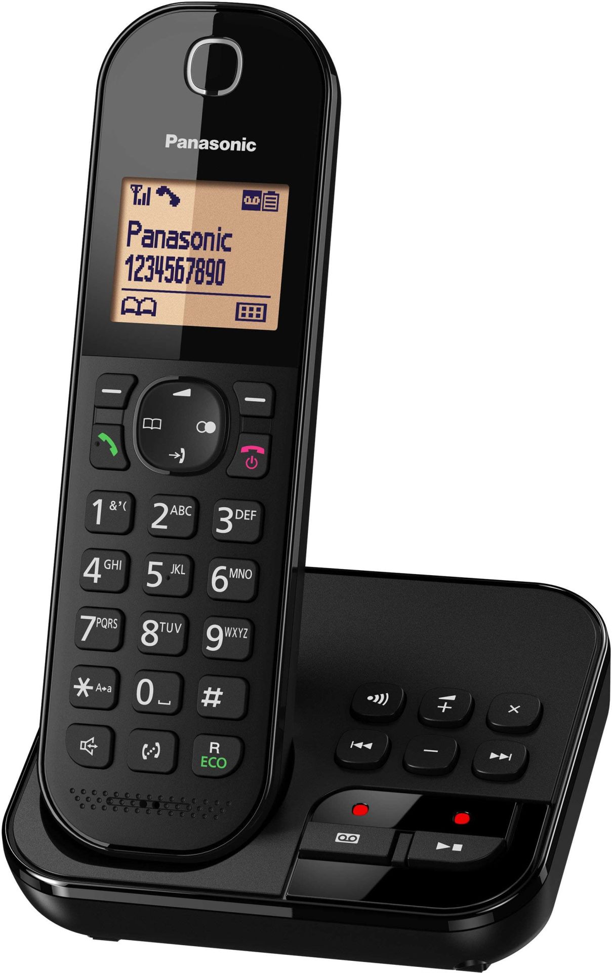 Panasonic Schnurlostelefon mit AB KX-TGC420GB - schwarz