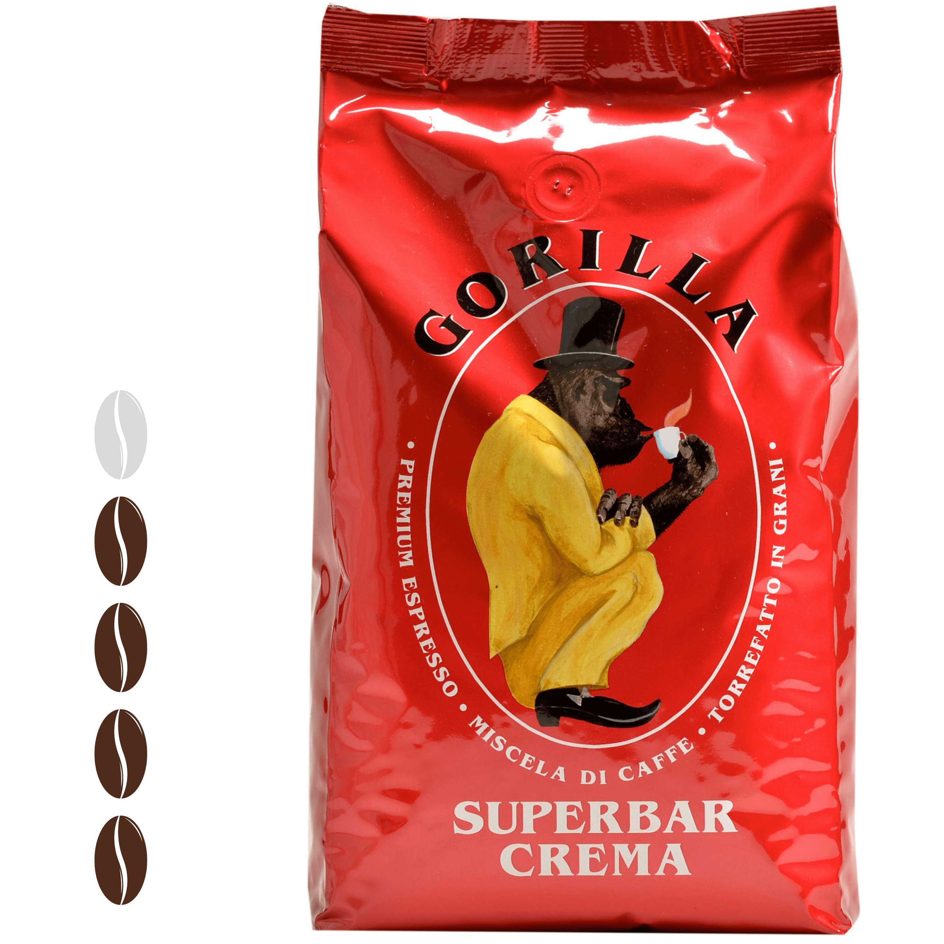 Gorilla Espresso Super Bar Crema ganze Kaffeebohnen 1 kg