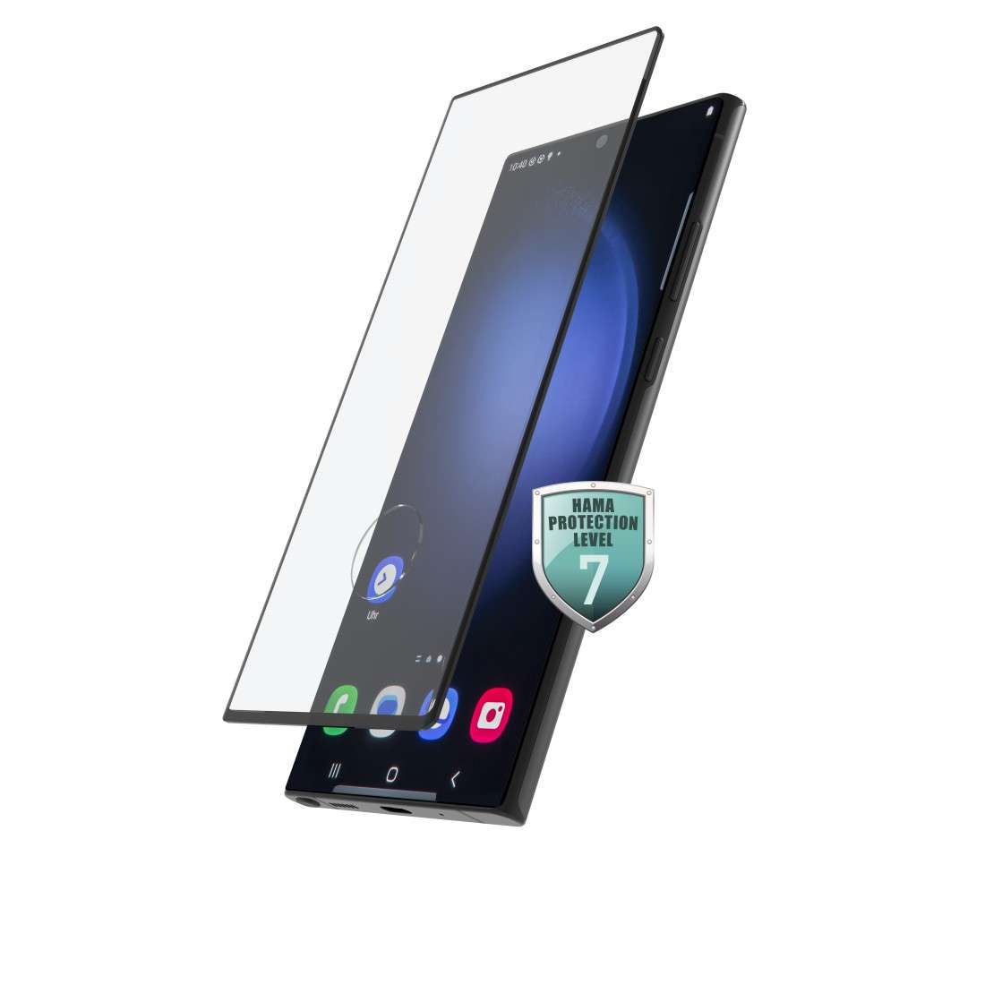 HAMA Full-Screen-Schutzglas für Samsung Galaxy S23 Ultra, Schwarz