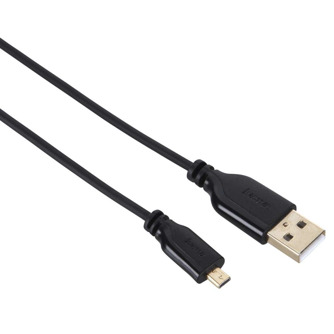 HAMA USB-2.0-Anschlusskabel, A-Stecker - Mini-B-St. (B8 Pin), 0,75 m, Schwarz