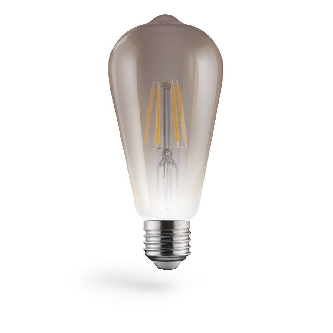 XAVAX LED-Filament, E27, 430lm 6W, Vintage-Lampe Edison-Kolben, Warmweiß