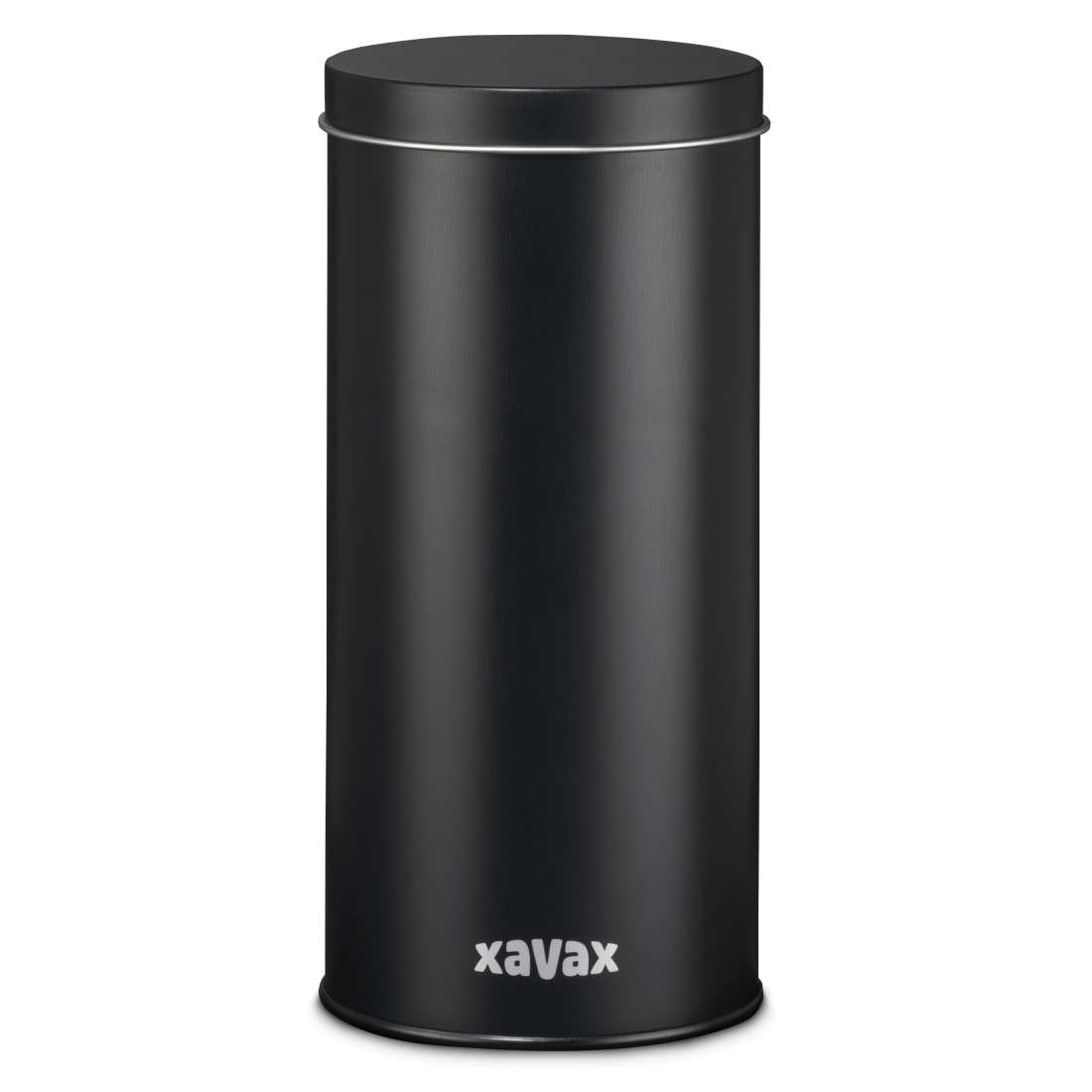 XAVAX Kaffeepad-Dose zur Aufbewahrung von 20 Senseo-Pads u. Ä., Metall, Schwarz
