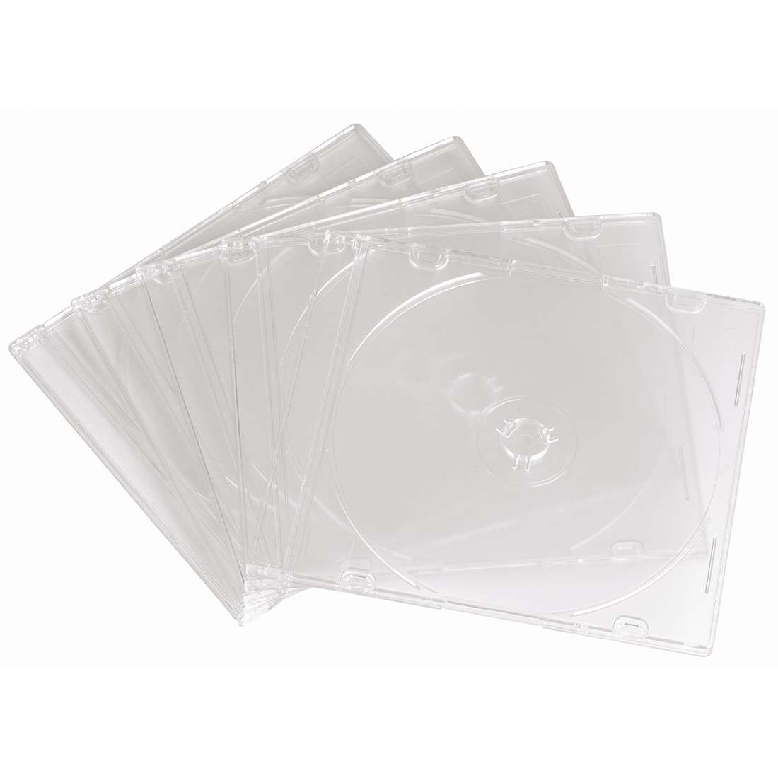 CD-Slim-Box, 20er-Pack, Transparent, Vorratspack