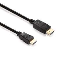 Helos Anschlusskabel, DisplayPort St./HDMI St., FULL HD, BASIC, 2,0m, schwarz