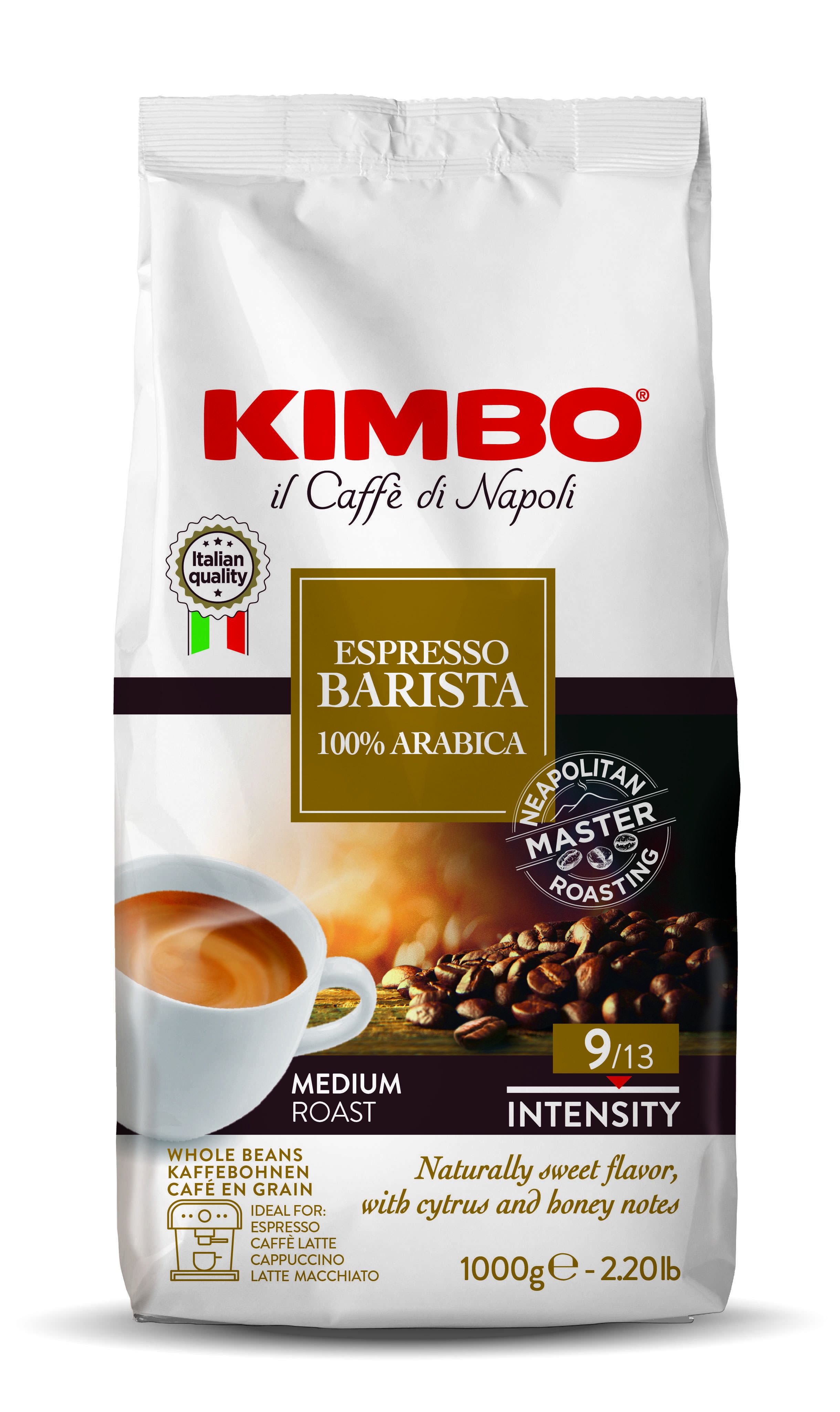 KIMBO S.p.A. Espresso Barista 100% Arabica ganze Kaffeebohnen 1kg