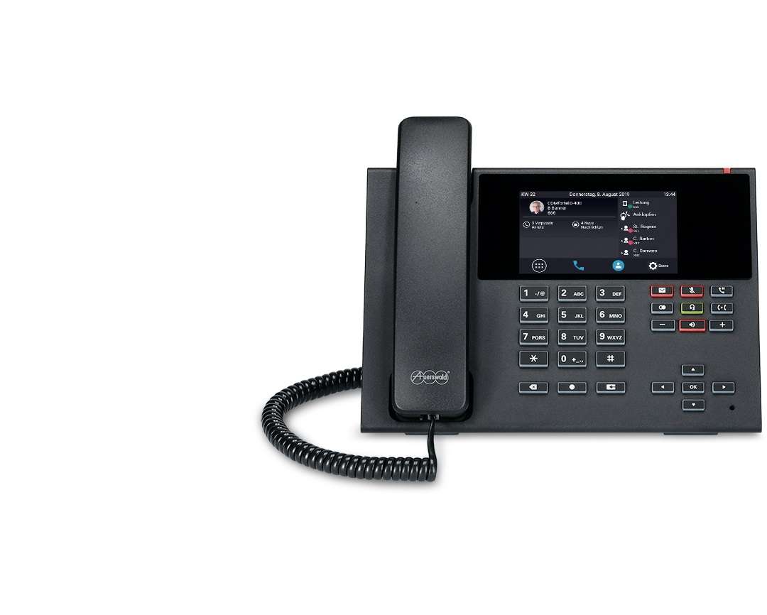 Auerswald COMfortel D-400 schwarz SIP-Telefon, mit Erweiterungsoption