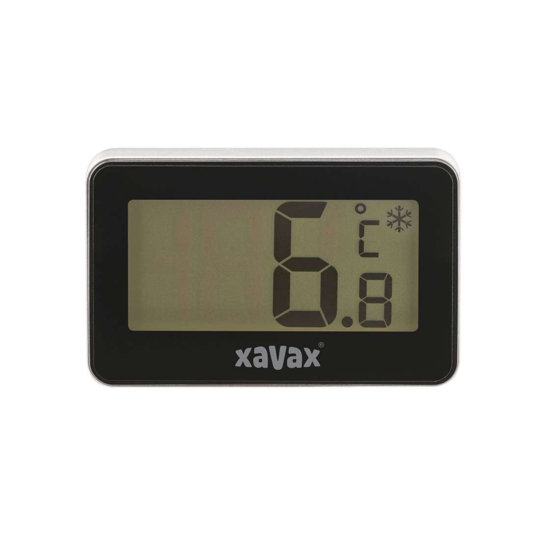 XAVAX Digitales Thermometer für Kühlschrank, Gefrierschrank u. Kühltruhe, Schwarz