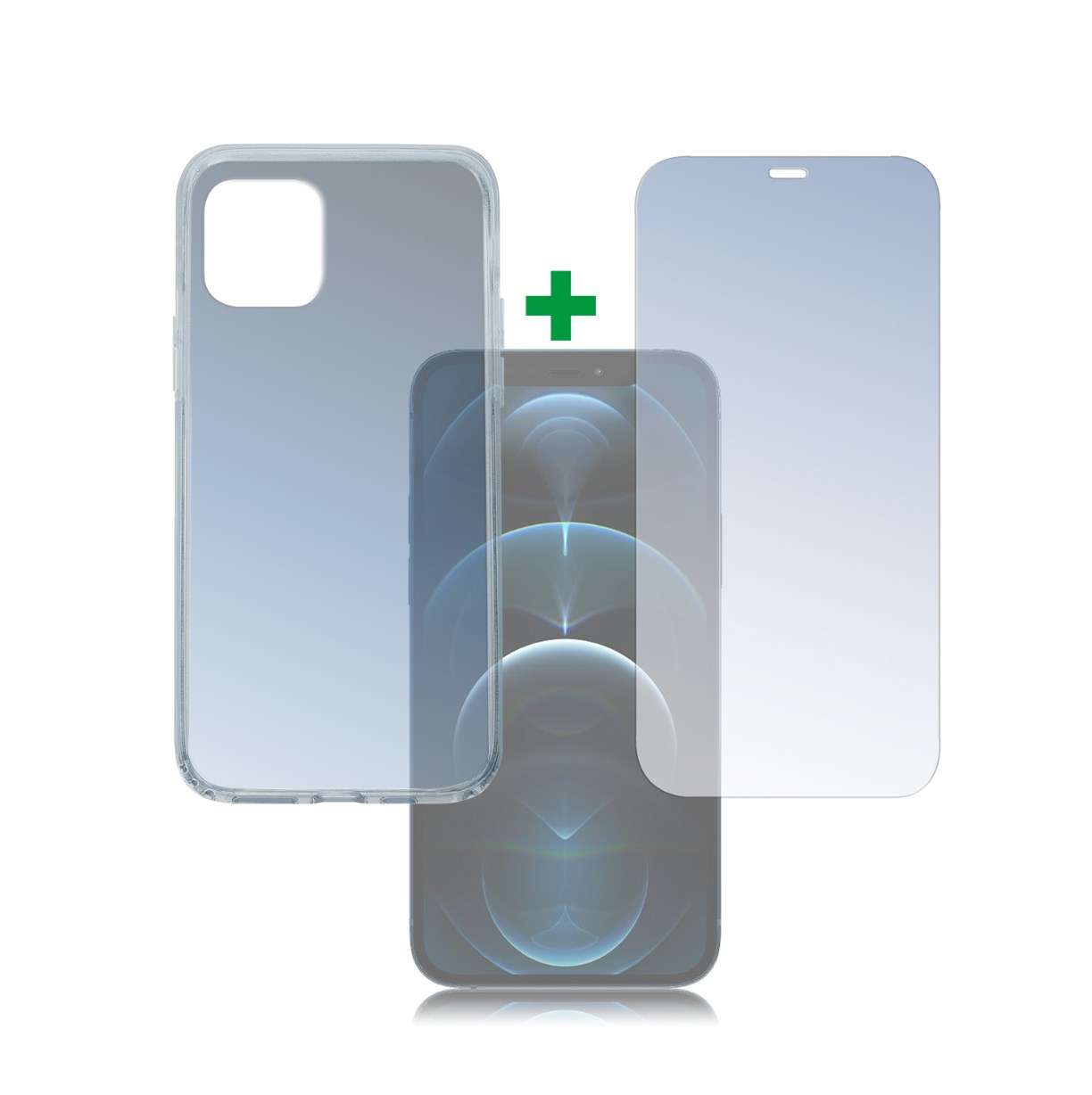 4smarts 360Ḟ Starter Set X-Pro Clear Glas Clear Hülle Apple iPhone 12 / 12 Pro