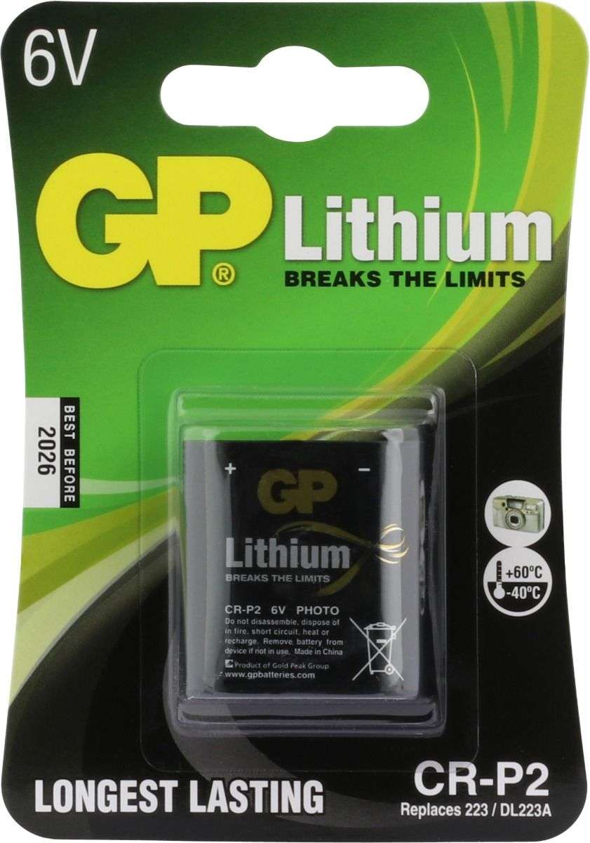 GP Batterie Lithium 6V 1er Blister recharge CRP2
