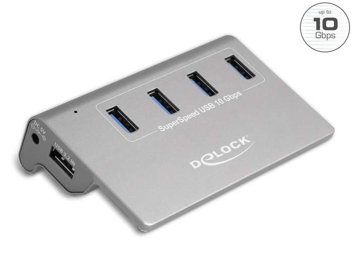 Delock USB 3.2 Gen 2 Hub mit 4 USB Typ-A Ports
