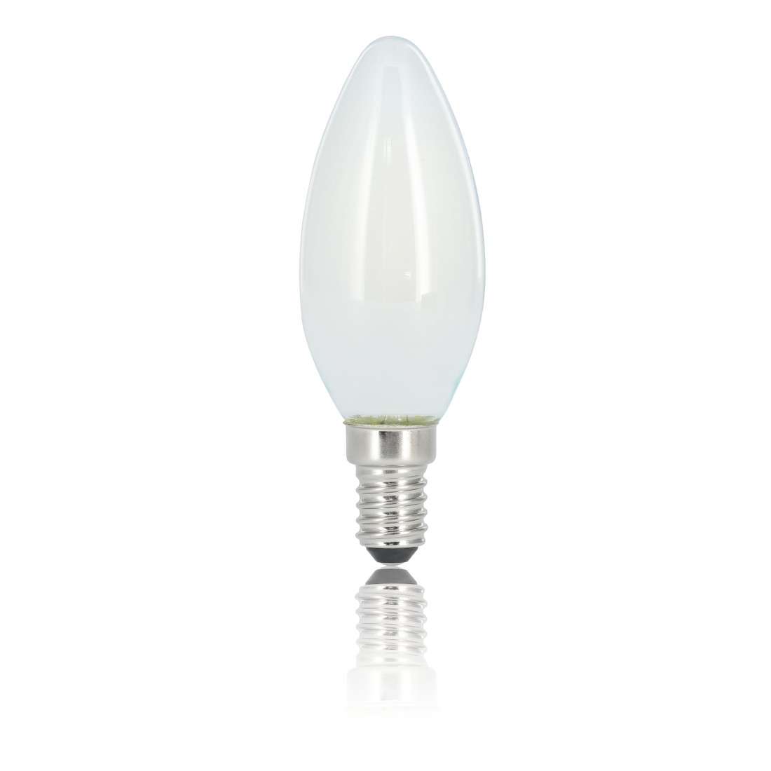 LED-Filament, E14, 470lm ersetzt 40W, Kerzenlampe, matt, Warmweiß, dimmbar