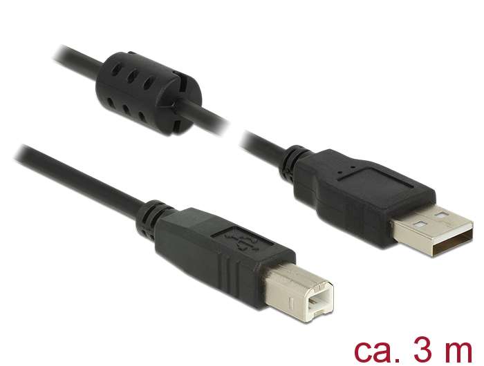 Delock Kabel USB 2.0 A Stecker > USB 2.0 B Stecker 3,0 m