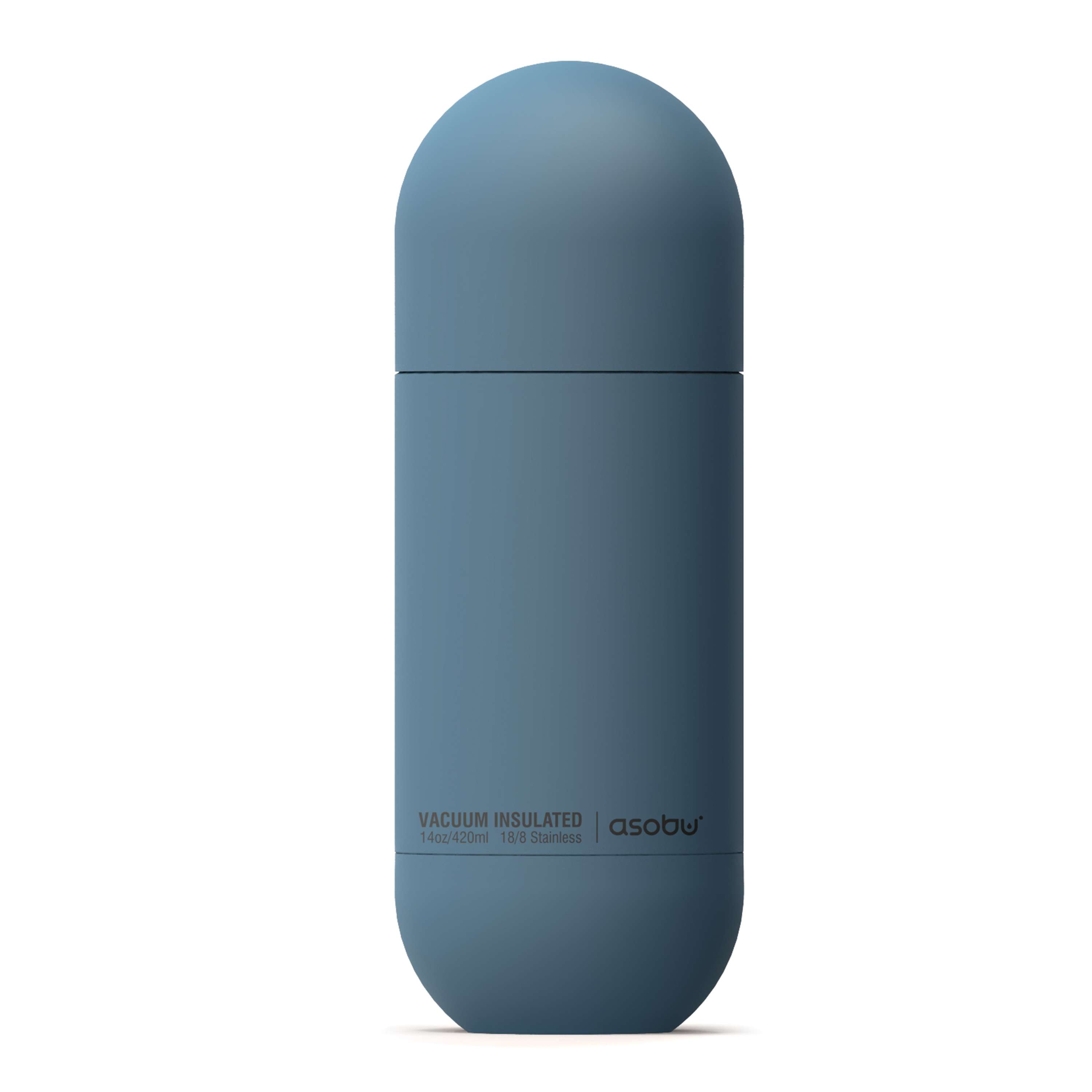 Asobu Edelstahl Isolierflasche mit Trinkbecher Orb blau