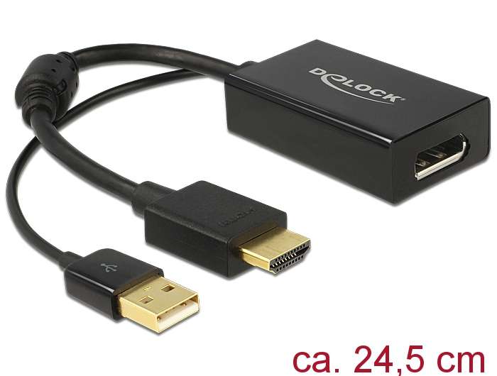 Delock Adapterkabel HDMI-A Stecker > Displayport 1.2 Buchse