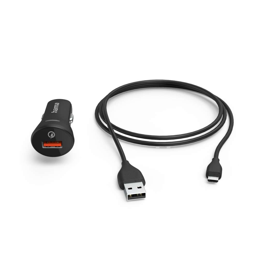 Schwarz W, 00201612 mit 1,5 Micro-USB, 19,5 | m, Auto-Schnellladegerät QC, Ladekabel