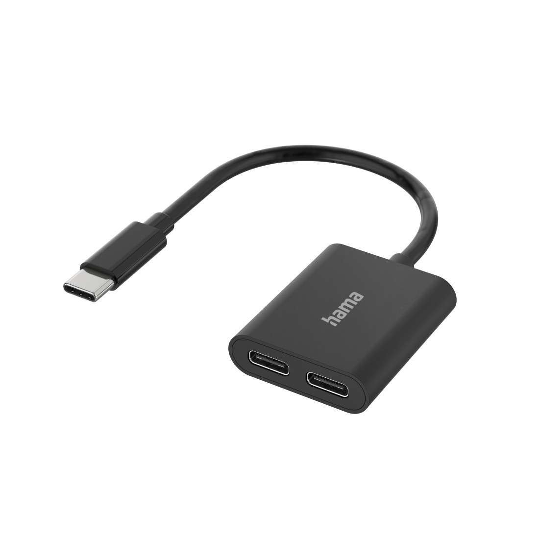 HAMA Audio-Adapter, 2in1, USB-C-St. - 2x USB-C-Buchse, Audio + Laden