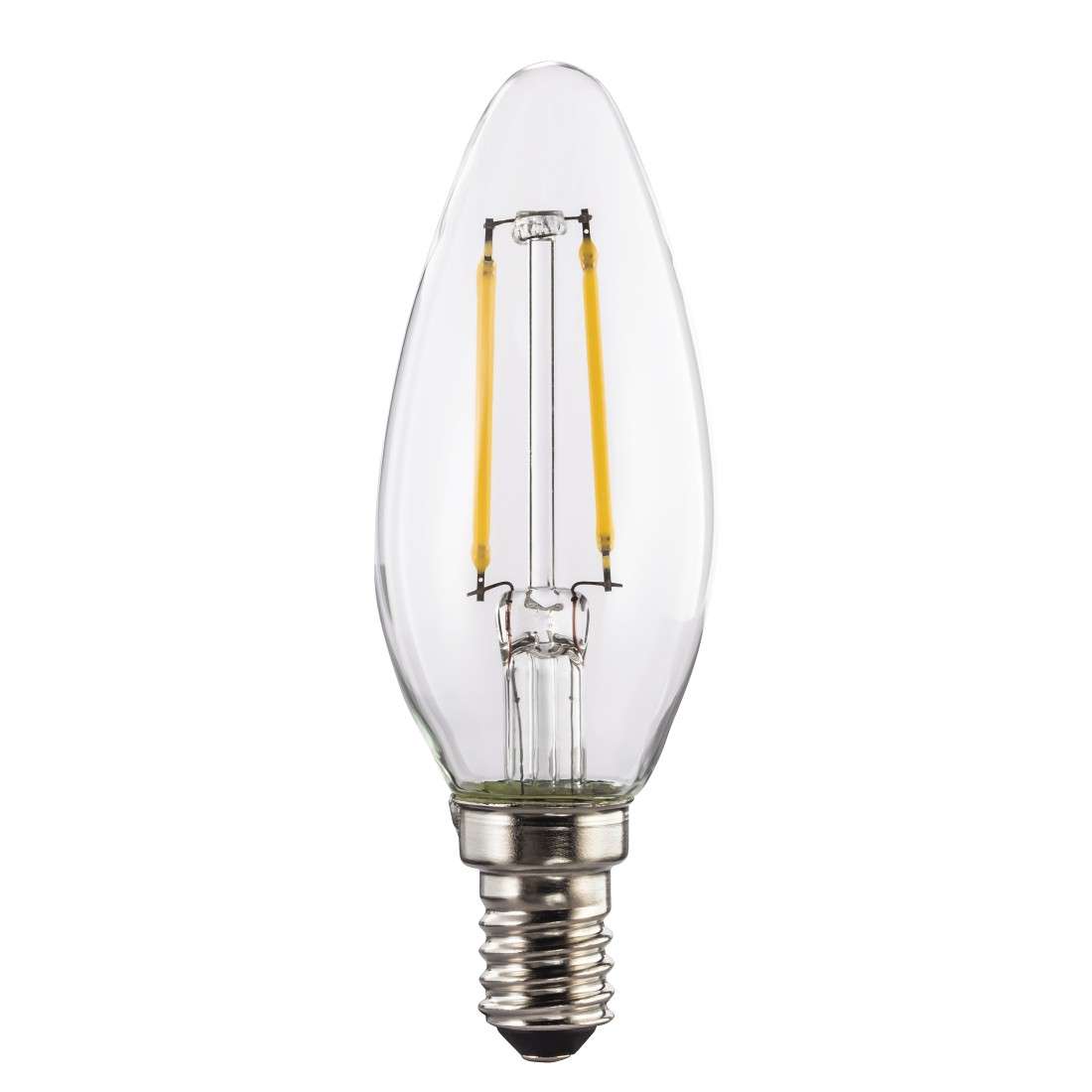 XAVAX LED-Filament, E14, 250lm ersetzt 25W, Kerzenlampe, Warmweiß, Klar