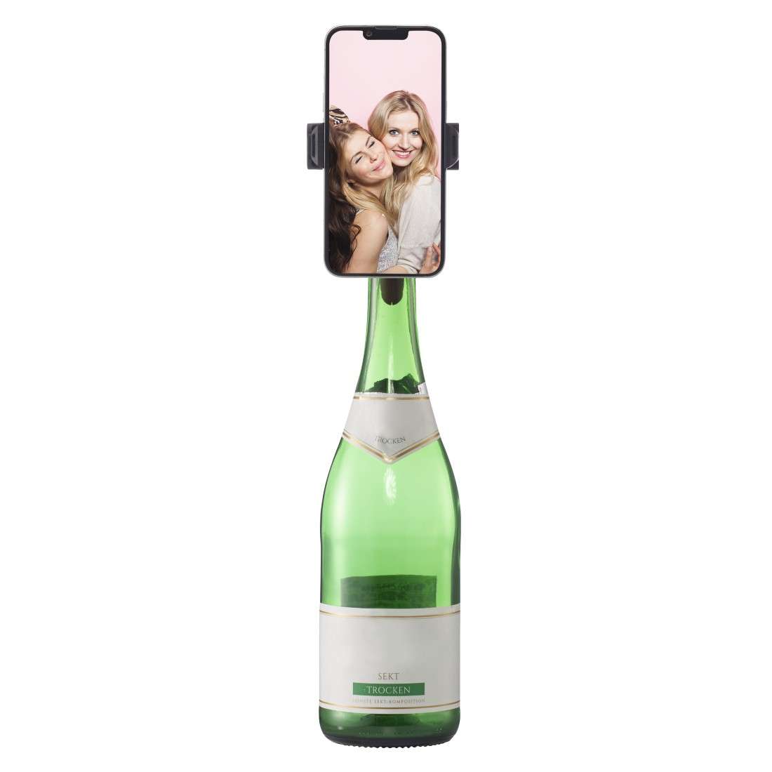 Handyhalterung für Flaschen Bottle Pod Fun, für Smartphones 5,8 - 8,5 cm