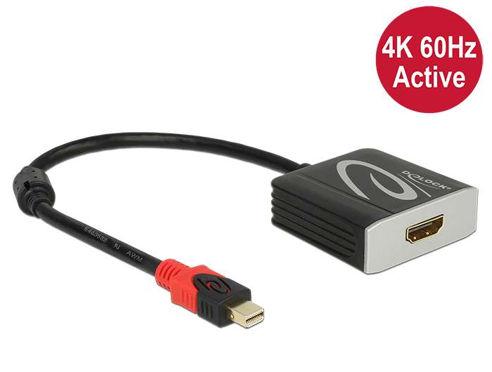 Delock Adapterkabel mini DisplayPort 1.2 Stecker > HDMI 2.0 Buchse