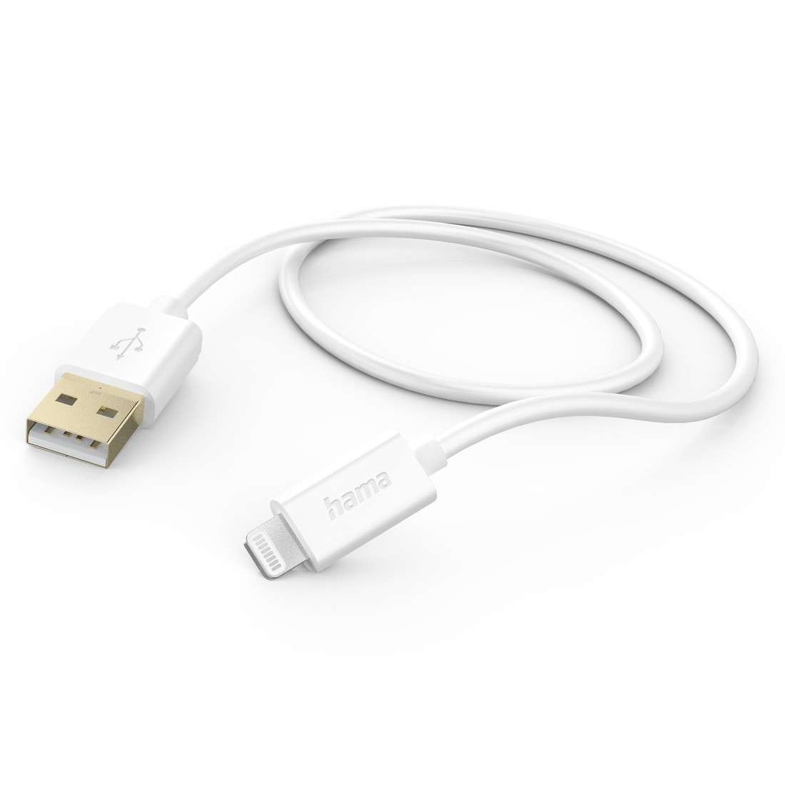 HAMA Ladekabel, USB-A - Lightning, 1,5 m, Weiß