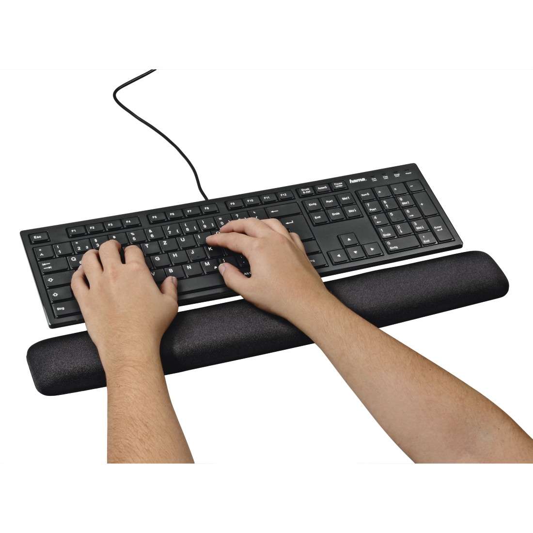 Tastatur-Handballenauflage Ergonomic, Schwarz