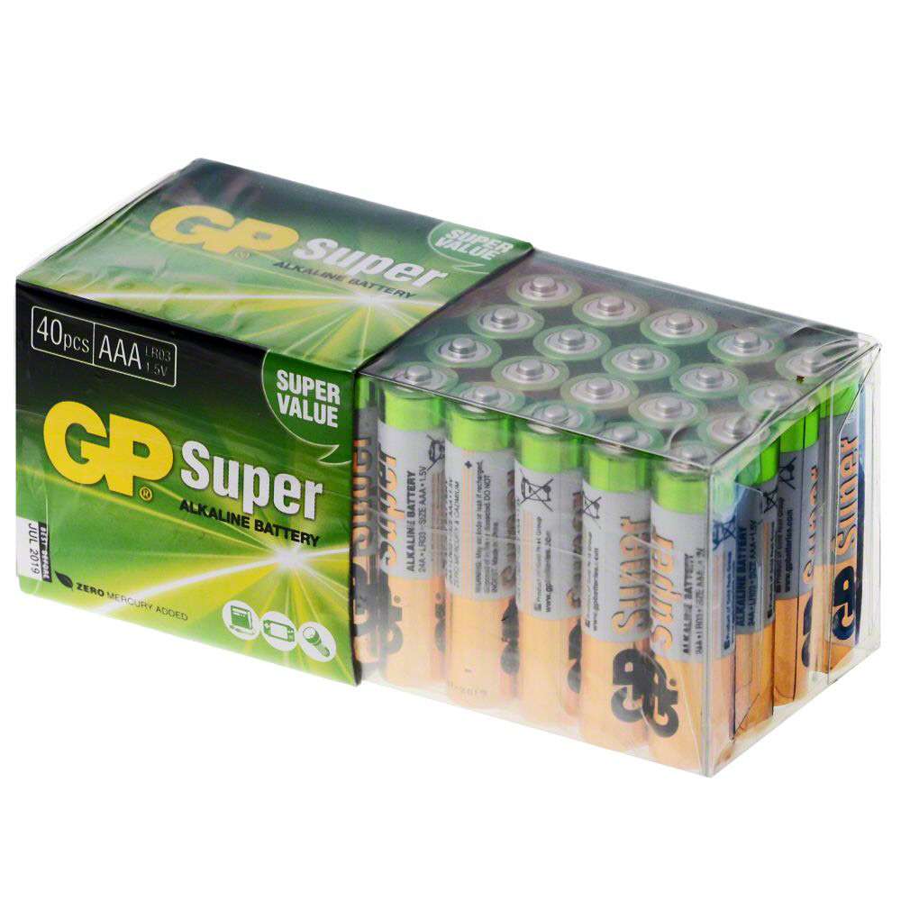 GP Batterie Super Alkaline, LR03, Micro, AAA, 40