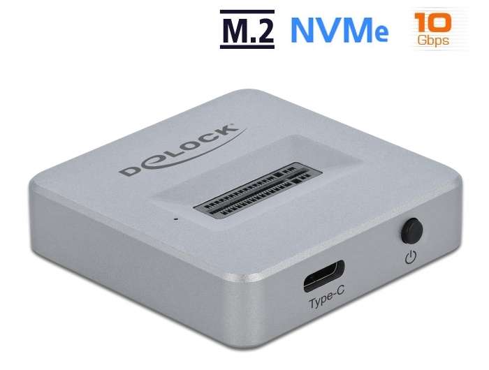 Delock M.2 Dockingstation für M.2 NVMe PCIe SSD mit USB Type-C Buchse