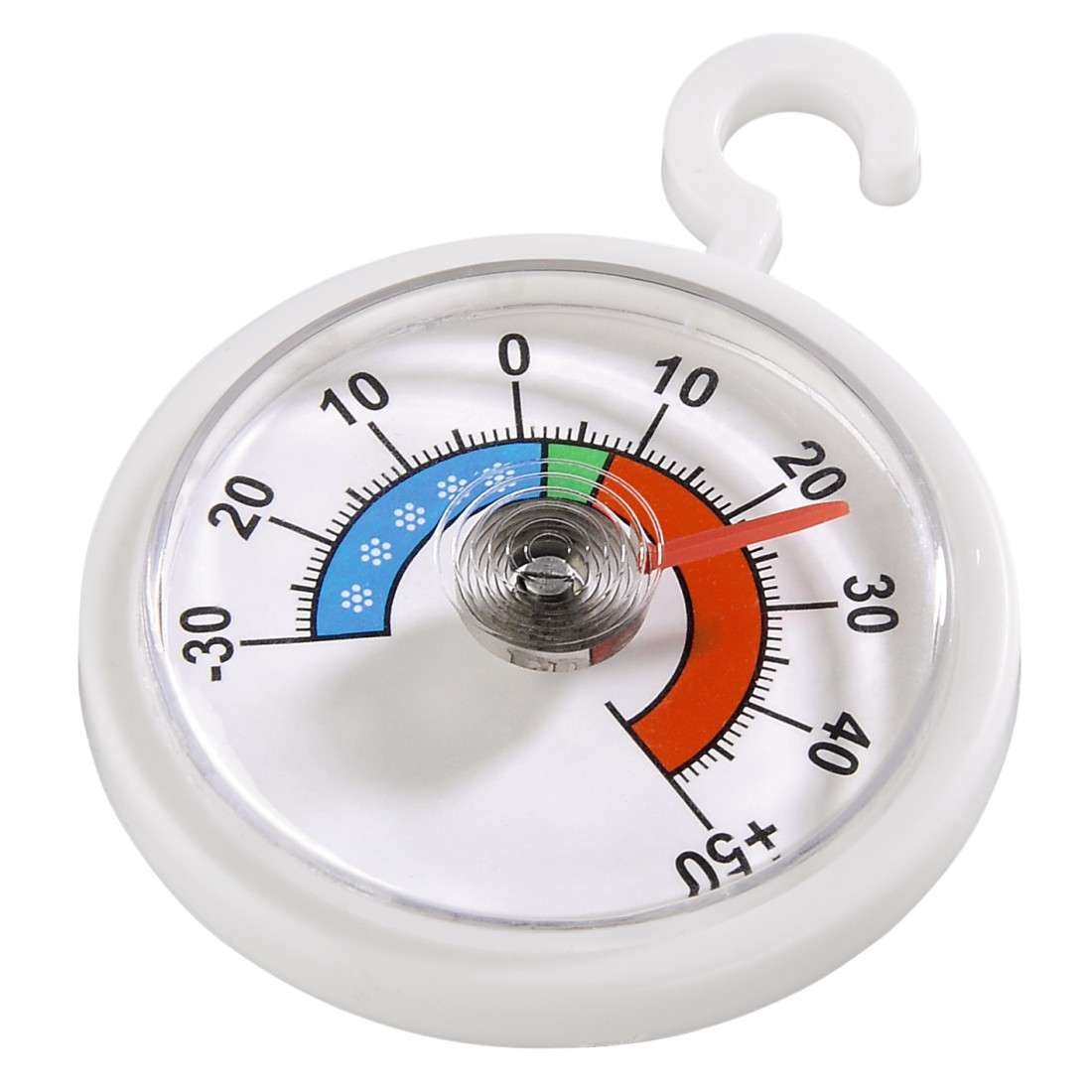 XAVAX Analoges Thermometer für Kühlschrank, Gefrierschrank und Kühltruhe, rund
