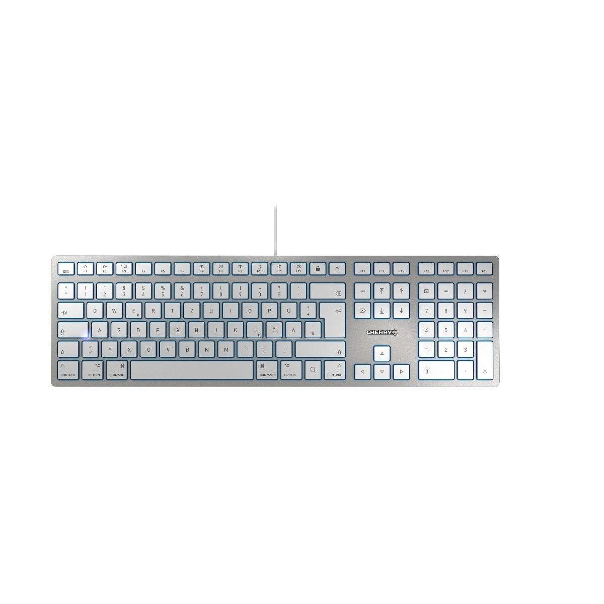CHERRY KC 6000 SLIM MAC USB-Tastatur silber