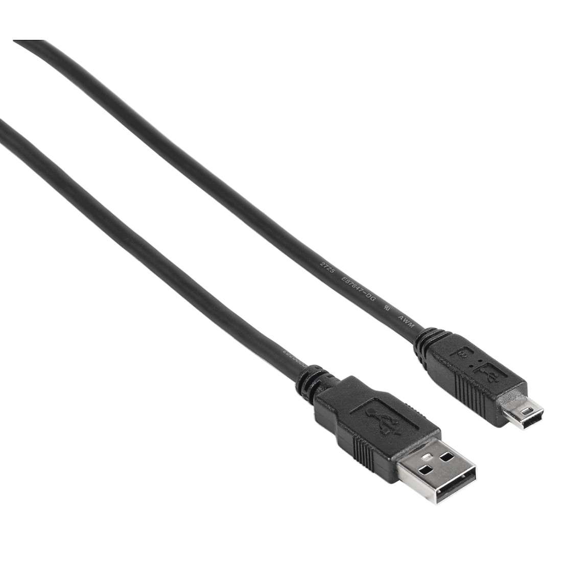 HAMA USB-2.0-Anschlusskabel, A-Stecker - Mini-B-St. (B5 Pin), 1,8 m, Schwarz
