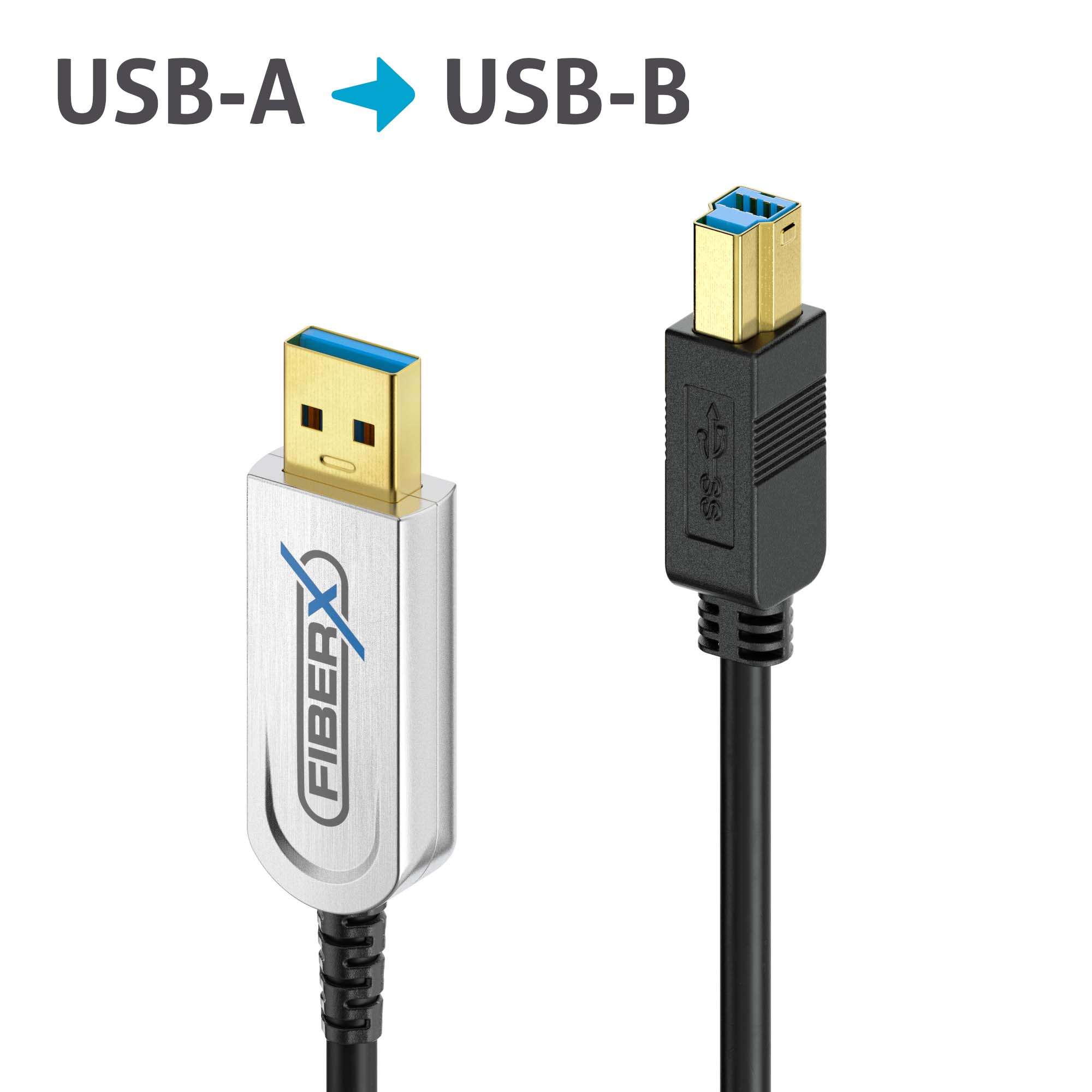 Purelink FiberX Serie - USB 3.1 Glasfaser Kabel - USB-A USB-B - 15m