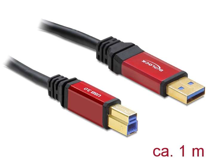 Delock Kabel USB 3.0 Typ-A Stecker > USB 3.0 Typ-B Stecker 1 m Premium