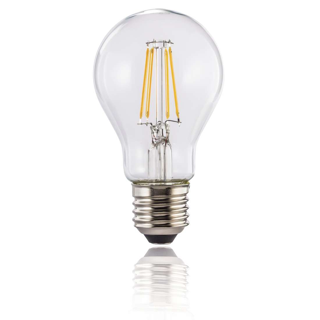 LED-Filament, E27, 806lm ersetzt 60W, Glühlampe, Warmweiß, Klar