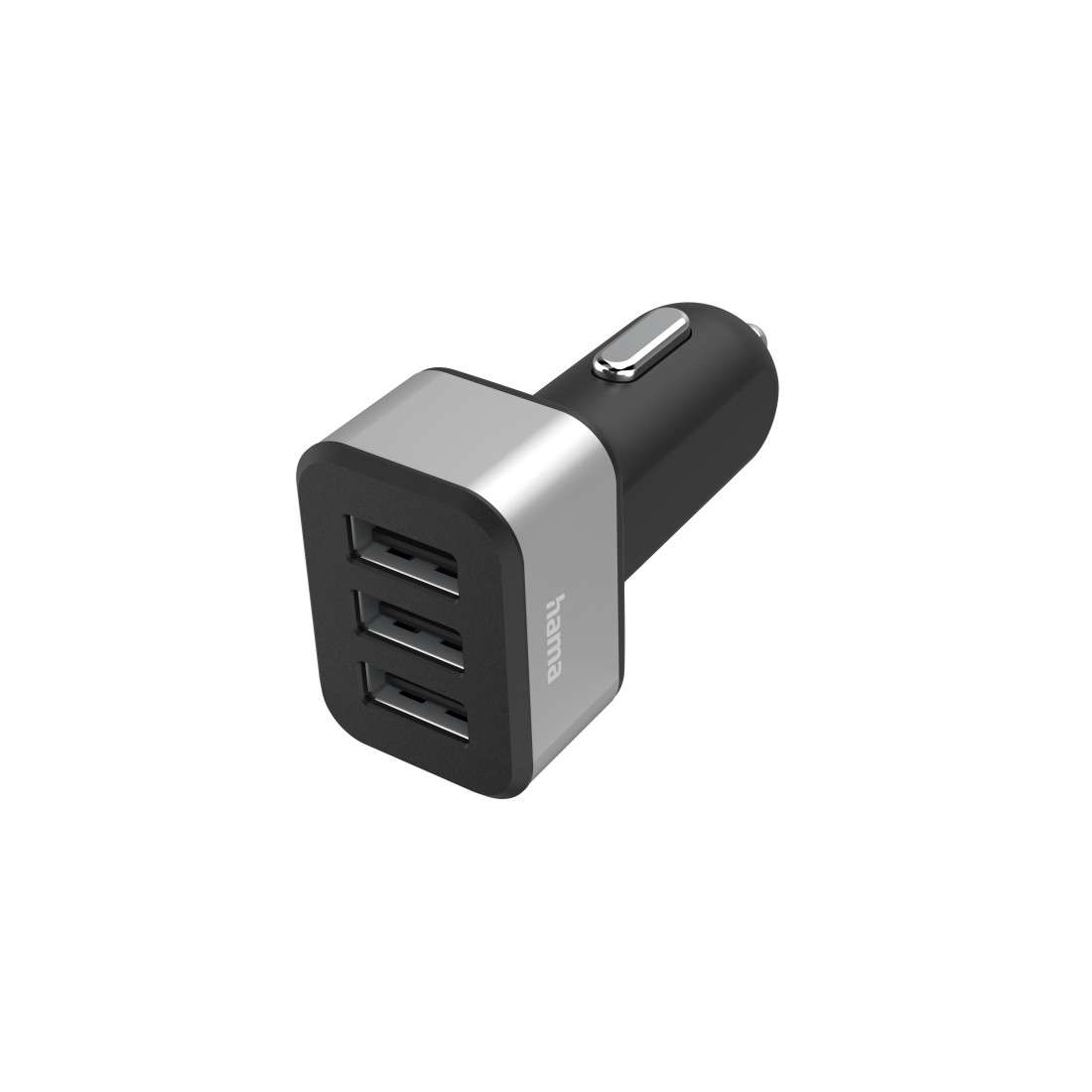 HAMA 3-fach-USB-Ladegerät f. Zigarettenanzünder, Ladeadapter f. Auto, 12V / 24V