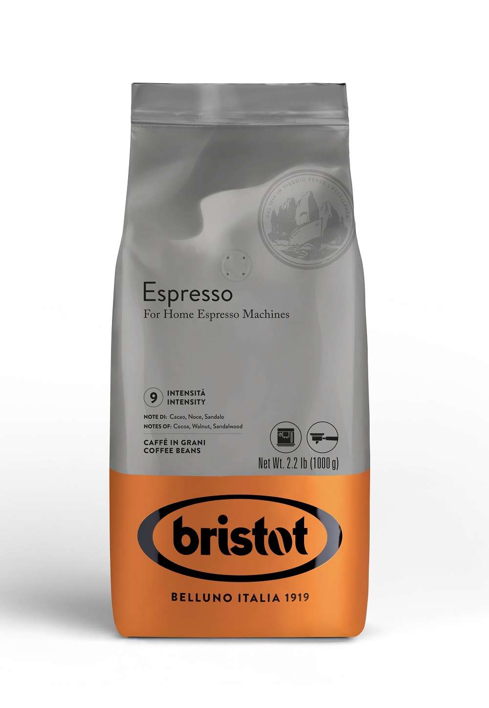 Bristot Espresso 1kg Kaffee ganze Bohnen