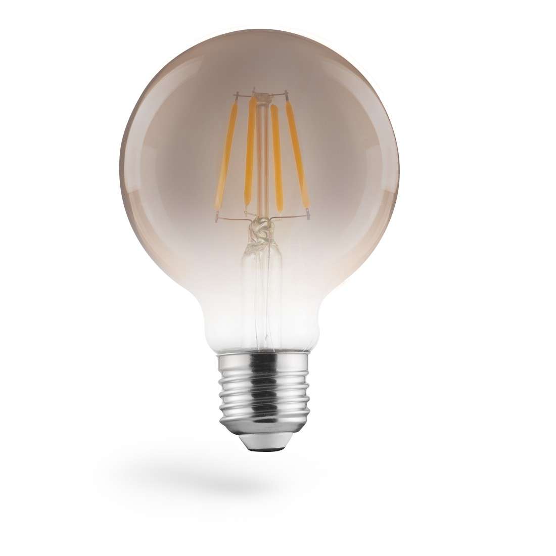 XAVAX LED-Filamemt, E27, 450lm 6W, Vintage-Lampe Globe 80, Warmweiß