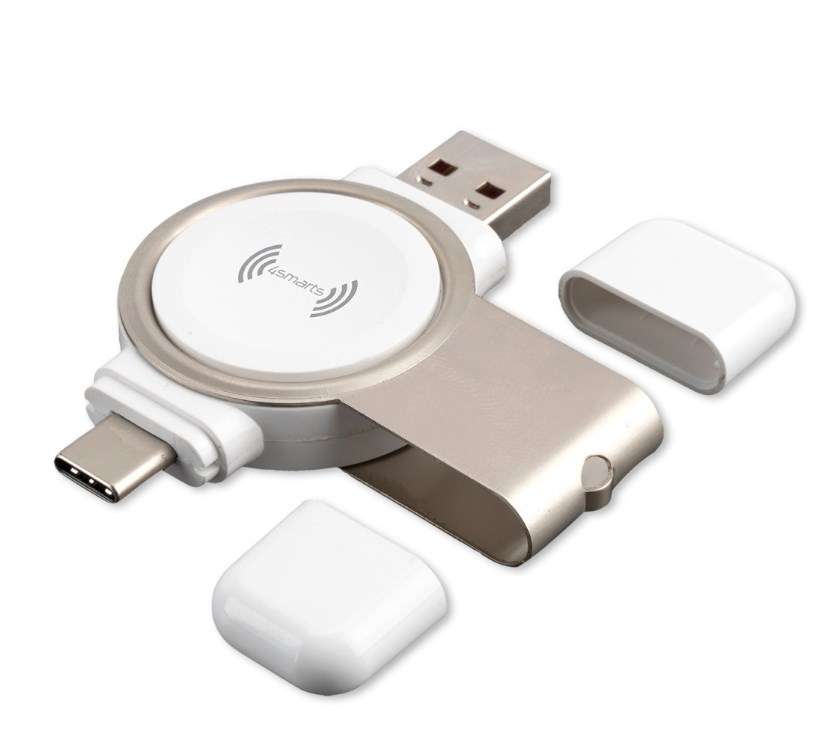 4smarts Wireless Charger VoltBeam Mini 2,5W für Apple Watch 1-7 mit USB-A und US