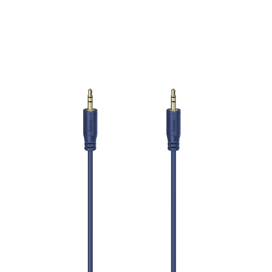 HAMA Audio-Kabel Flexi-Slim, 3,5-mm-Klinken-Stecker, vergold., Blau, 0,75 m