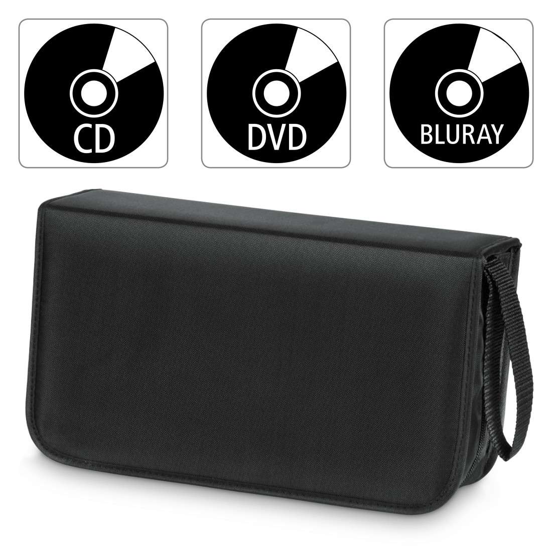 CD-/DVD-/Blu-ray-Tasche 120, Schwarz