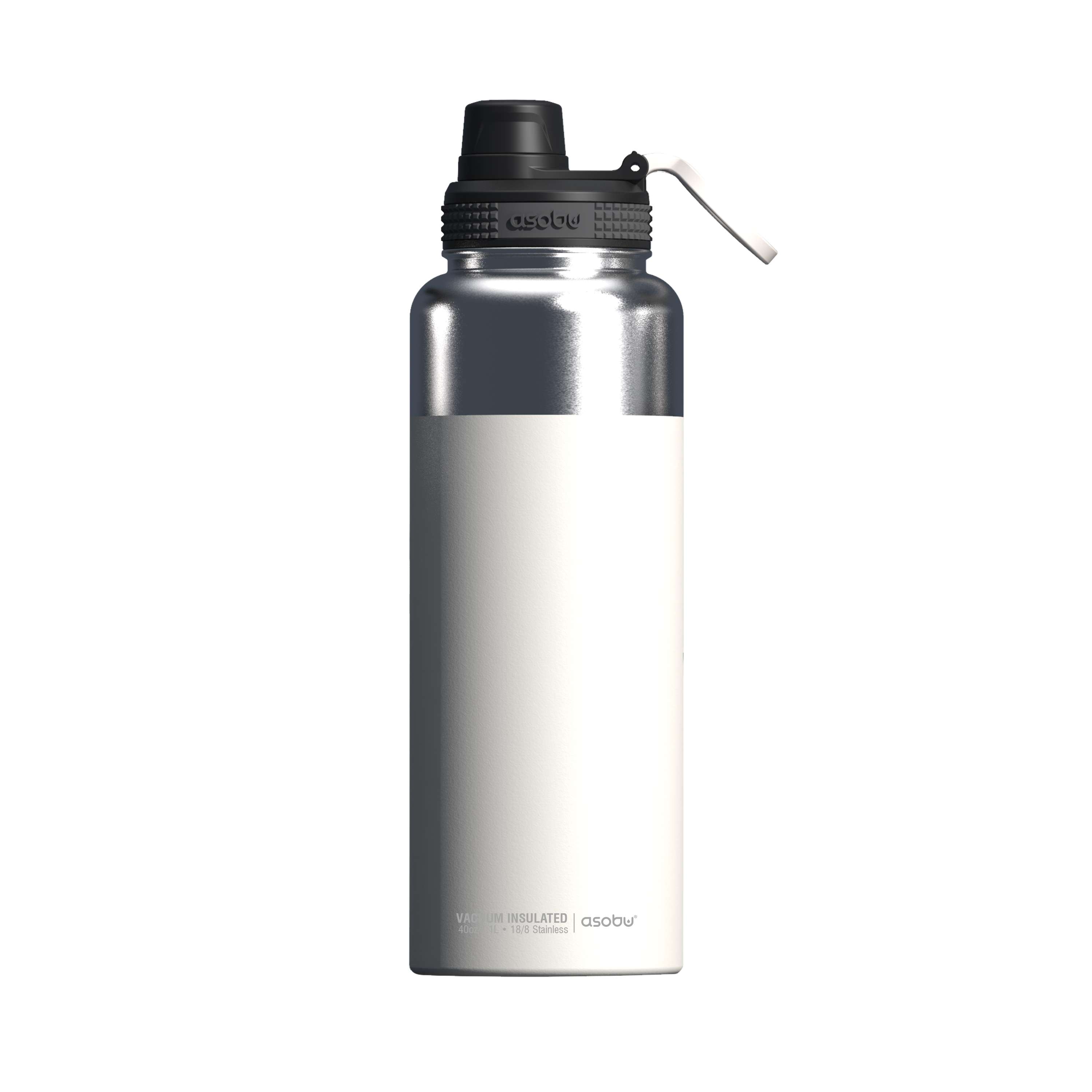 Asobu Isolierte Edelstahl Outdoorflasche Mighty Alpine Flask 1 Liter weiß