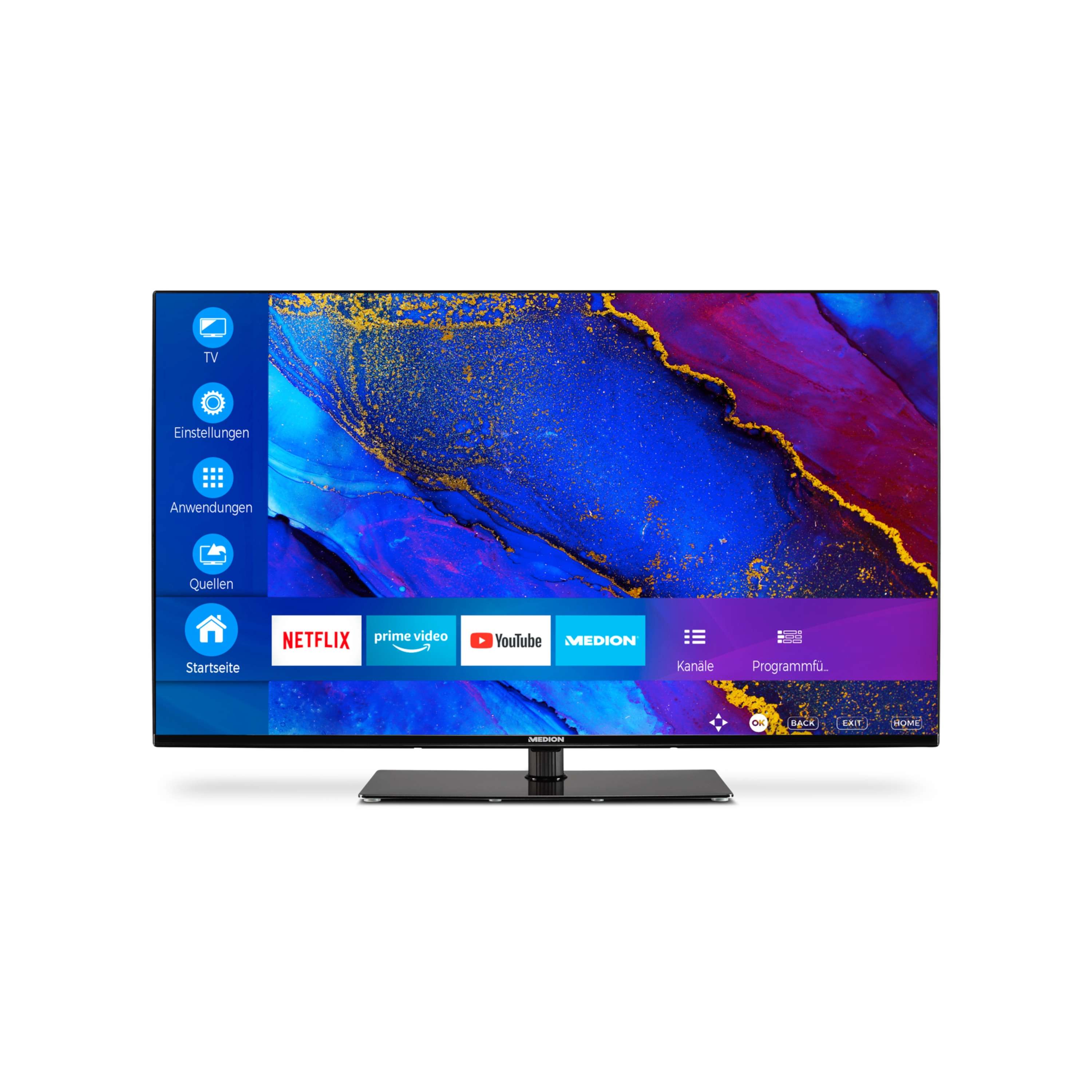 MEDION Fernseher X14333 108 cm / 43'' Zoll MD 31945 4K Smart TV Dolby Vision F