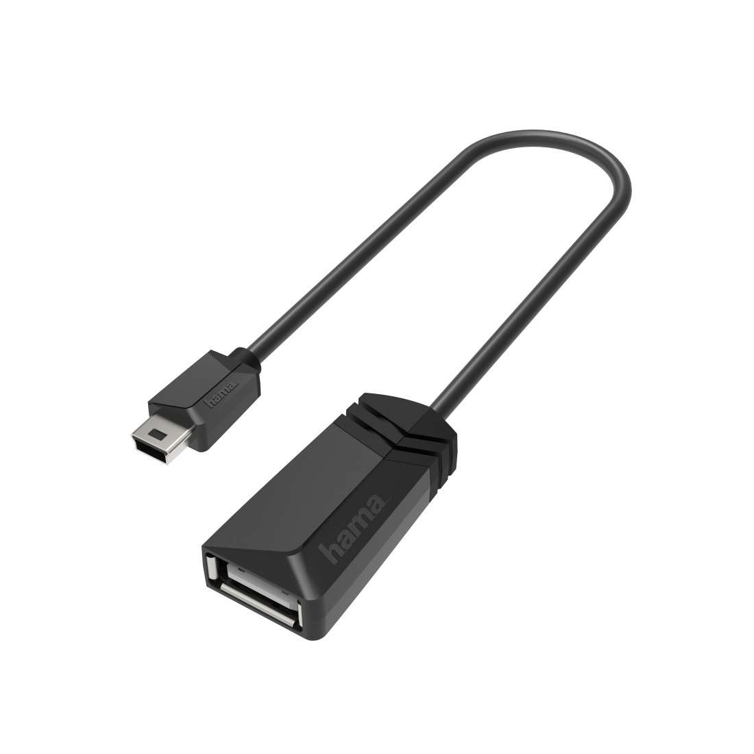 HAMA USB-OTG-Adapter, Mini-USB-Stecker - USB-Buchse, USB 2.0, 480 Mbit/s