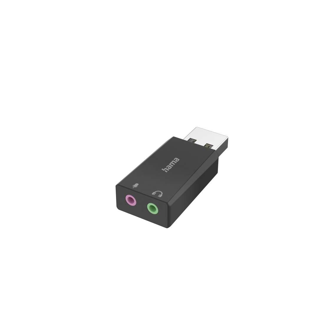 HAMA USB-Soundkarte, USB-Stecker - 2x 3,5-mm-Klinke-Buchse, Stereo