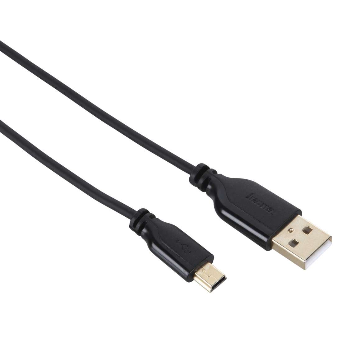HAMA USB-2.0-Anschlusskabel, A-Stecker - Mini-B-St. (B5 Pin), 0,75 m, Schwarz